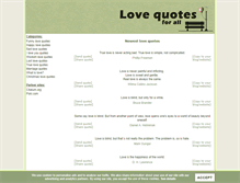 Tablet Screenshot of lovequotes4all.com
